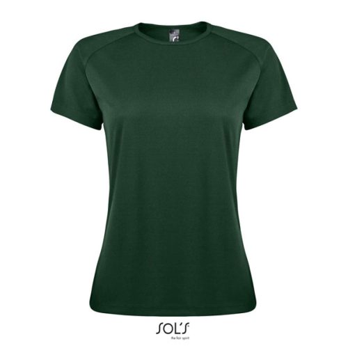 SOL'S raglános Női rövid ujjú sport póló SO01159, Forest Green-M