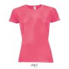 SOL'S raglános Női rövid ujjú sport póló SO01159, Neon Coral-2XL