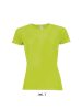 SOL'S raglános Női rövid ujjú sport póló SO01159, Neon Green-2XL