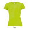 SOL'S raglános Női rövid ujjú sport póló SO01159, Neon Green-2XL
