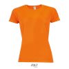 SOL'S raglános Női rövid ujjú sport póló SO01159, Neon Orange-2XL