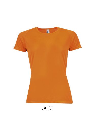 SOL'S raglános Női rövid ujjú sport póló SO01159, Neon Orange-M