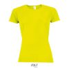 SOL'S raglános Női rövid ujjú sport póló SO01159, Neon Yellow-M