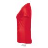 SOL'S raglános Női rövid ujjú sport póló SO01159, Red-XL