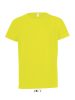 SOL'S SPORTY raglán ujjú kereknyakú gyerek sportpóló SO01166, Neon Yellow-12A