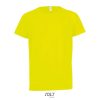 SOL'S SPORTY raglán ujjú kereknyakú gyerek sportpóló SO01166, Neon Yellow-12A