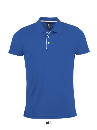 SOL'S férfi rövid ujjú galléros sport póló SO01180, Royal Blue-2XL