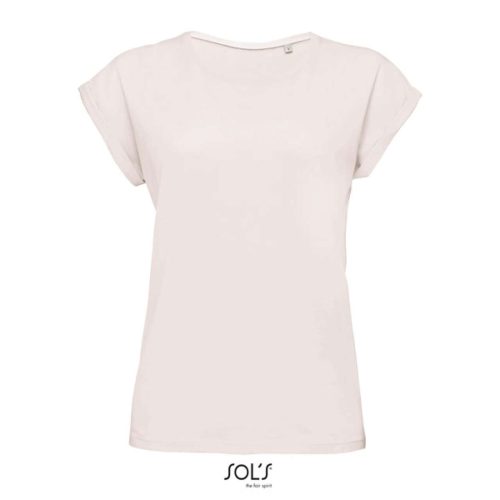 SOL'S MELBA kereknyakú Női pamut póló SO01406, Creamy Pink-M