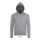 SOL'S unisex cipzáras kapucnis pulóver SO01714, Grey Melange-S