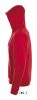 SOL'S unisex cipzáras kapucnis pulóver SO01714, Red-XL
