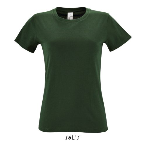 SOL'S REGENT Női kereknyakú rövid ujjú pamut póló SO01825, Bottle Green-2XL