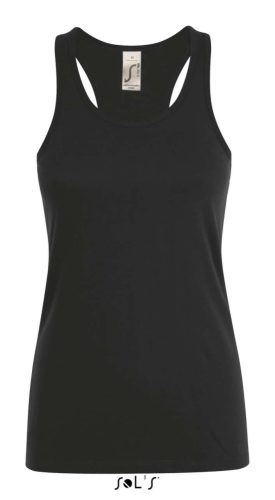 SOL'S JUSTIN Női sporthátú trikó  SO01826, Deep Black-XL