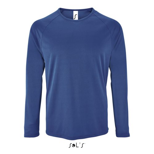 SOL'S hosszú ujjú férfi sport póló SO02071, Royal Blue-2XL