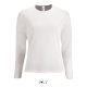 SOL'S Női hosszú ujjú sport póló SO02072, White-L