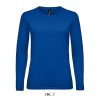 SOL'S IMPERIAL Női hosszú ujjú környakas pamut póló SO02075, Royal Blue-L