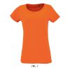 SOL'S organikus környakas Női rövid ujjú póló SO02077, Orange-2XL