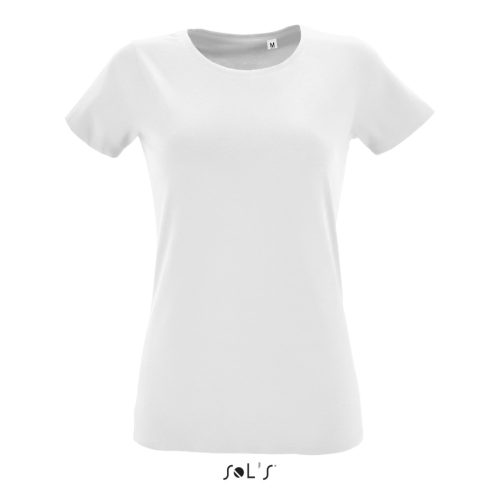 SOL'S REGENT FIT kreknyakú Női rövid ujjú póló SO02758, White-L