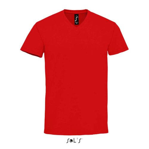 SOL'S MPERIAL V-nyakú férfi rövid ujjú póló SO02940, Red-2XL