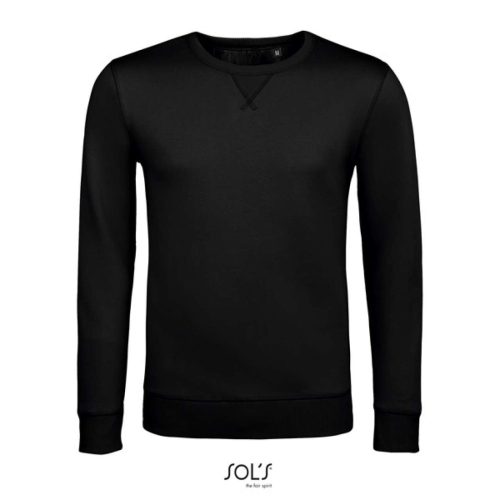 SOL'S férfi környakas pulóver SO02990, Black-2XL