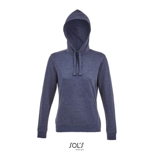 SOL'S Női kapucnis pulóver SO03103, Heather Denim-S