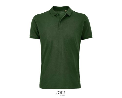 SOL'S PLANET organikus férfi rövid ujjú galléros póló SO03566, Bottle Green-XL