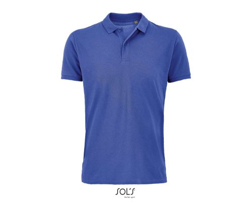 SOL'S PLANET organikus férfi rövid ujjú galléros póló SO03566, Royal Blue-L