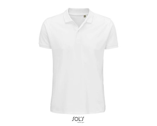 SOL'S PLANET organikus férfi rövid ujjú galléros póló SO03566, White-2XL