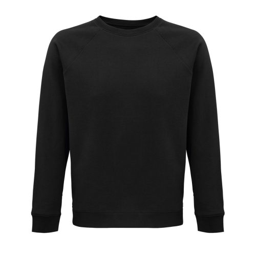 SOL'S  organikus unisex környakas pulóver SO03567, Black-2XL