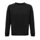 SOL'S  organikus unisex környakas pulóver SO03567, Black-2XL