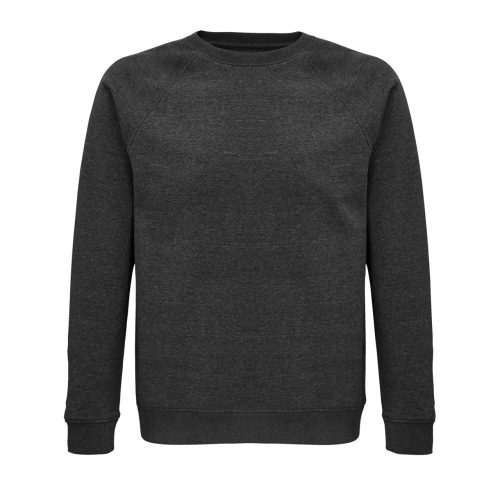 SOL'S  organikus unisex környakas pulóver SO03567, Charcoal Melange-2XL