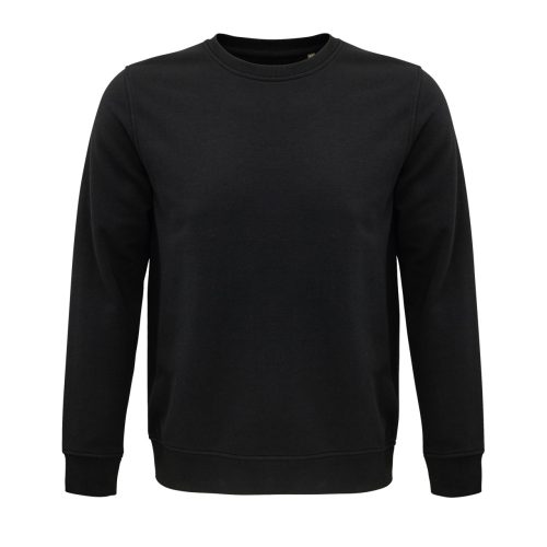 SOL'S  organikus környakas pulóver frottír béléssel SO03574, Black-2XL