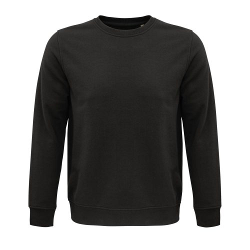 SOL'S  organikus környakas pulóver frottír béléssel SO03574, Deep Charcoal Grey-2XL