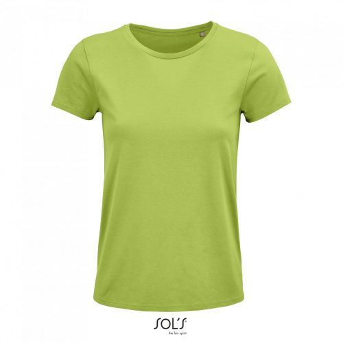 SOL'S CRUSADER  organikus pamutból készült Női rövid ujjú póló  SO03581, Apple Green-XL