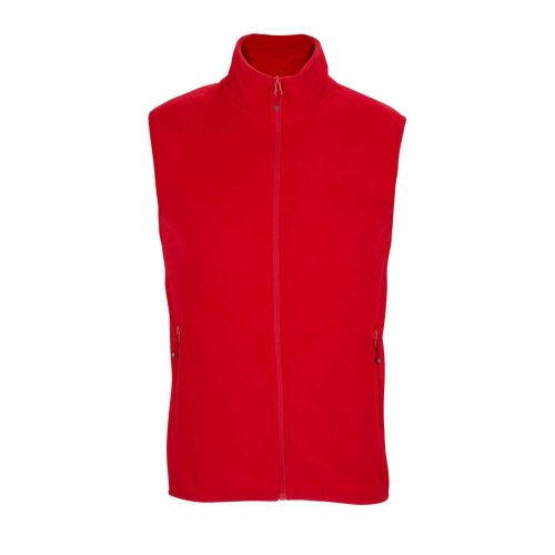 SOL'S FACTOR unisex cipzáras mikropolár mellény SO03822, Red-3XL