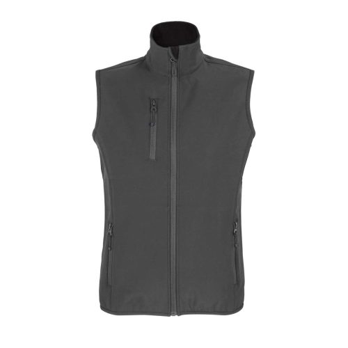 SOL'S FALCON Női 3 rétegű softshell mellény SO03826, Charcoal Grey-L