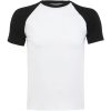 SOL'S FUNKY raglános kétszínű férfi rövid ujjú póló SO11190, White/Black-3XL