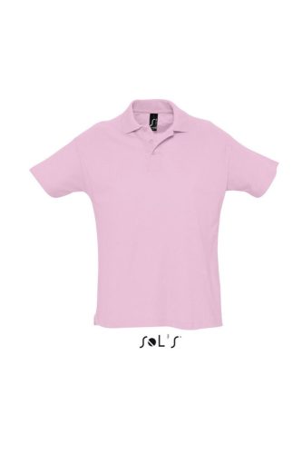 SOL'S  SUMMER II rövid ujjú férfi galléros piké pamut póló SO11342, Pink-XL