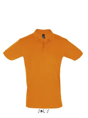 SOL'S PERFECT két gombos férfi rövid ujjú galléros piké pamut póló SO11346, Orange-3XL