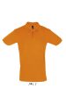 SOL'S PERFECT két gombos férfi rövid ujjú galléros piké pamut póló SO11346, Orange-M