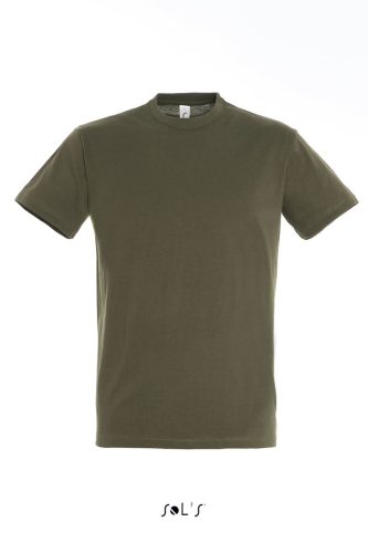 SOL'S REGENT unisex kereknyakú rövid ujjú pamut póló SO11380, Army-XL