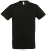 SOL'S REGENT unisex kereknyakú rövid ujjú pamut póló SO11380, Deep Black-L