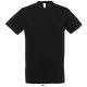 SOL'S REGENT unisex kereknyakú rövid ujjú pamut póló SO11380, Deep Black-L