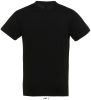 SOL'S REGENT unisex kereknyakú rövid ujjú pamut póló SO11380, Deep Black-L