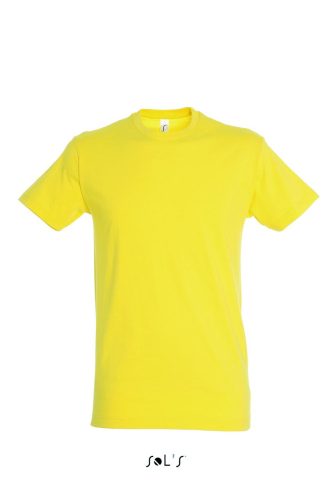 SOL'S REGENT unisex kereknyakú rövid ujjú pamut póló SO11380, Lemon-XS