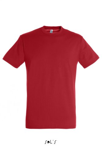 SOL'S REGENT unisex kereknyakú rövid ujjú pamut póló SO11380, Red-XL