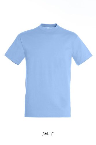 SOL'S REGENT unisex kereknyakú rövid ujjú pamut póló SO11380, Sky Blue-XS