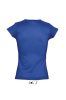 SOL'S MOON Női V-nyakú rövid ujjú pamut póló SO11388, Royal Blue-L