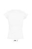 SOL'S MOON Női V-nyakú rövid ujjú pamut póló SO11388, White-XL