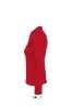 SOL'S MAJESTIC környakas Női hosszú ujjú pamut póló SO11425, Red-XL