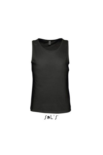 SOL'S JUSTIN ujjatlan férfi pamut póló-trikó SO11465, Deep Black-4XL